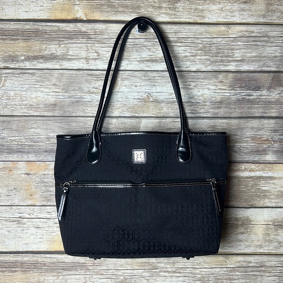 Giani Bernini black triple pocket shoulder purse - Picture 1 of 8